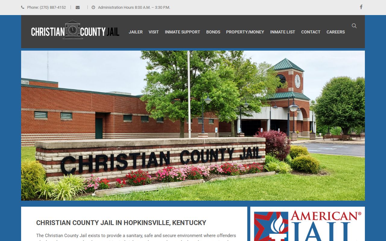 Official Christian County Detention Center website