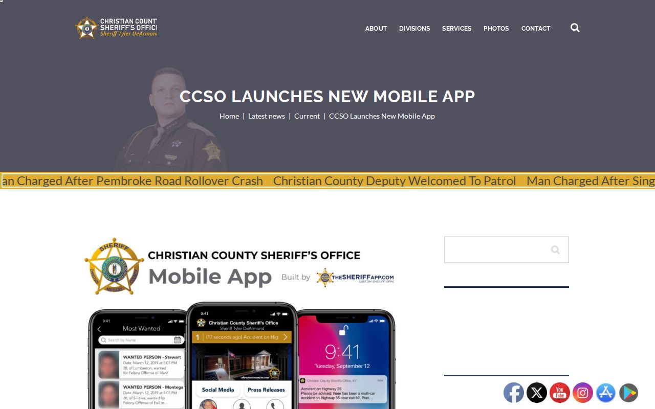 Christian Sheriff KY app announcement